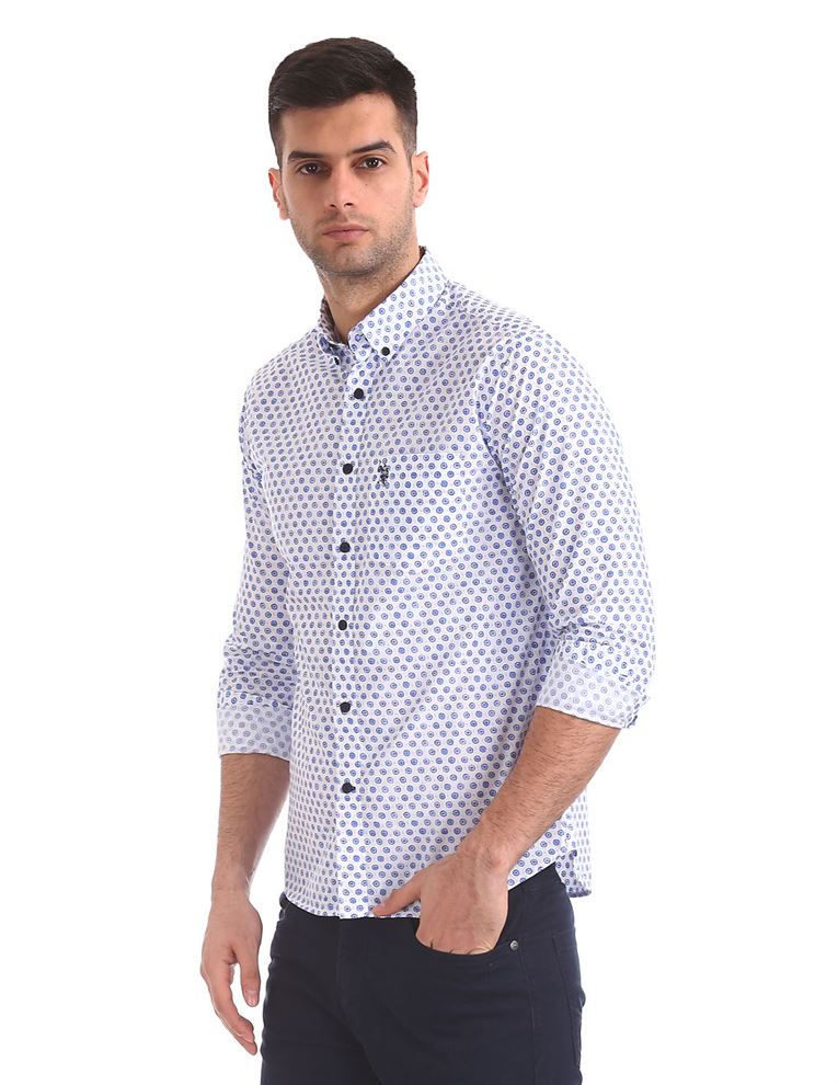 U.S. Polo Assn. Men Casual Wear Printed Shirt